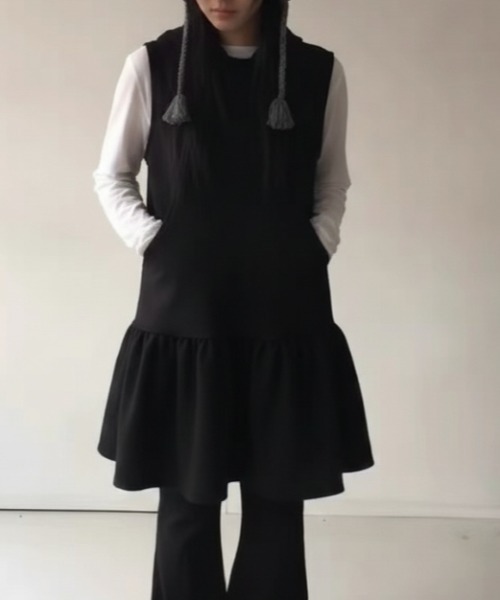 Vipoa(ヴィポア)の「sleeveless sweat one piece(ワンピース・レディース・ブラック/グレー・FREE)」の17枚目の写真
