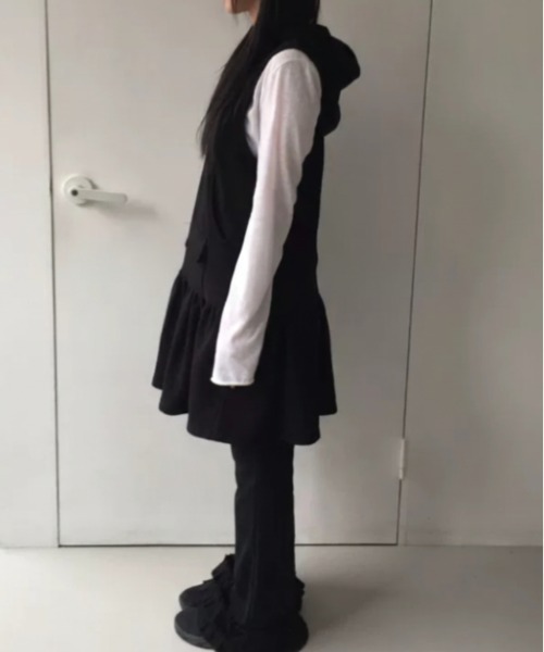 Vipoa(ヴィポア)の「sleeveless sweat one piece(ワンピース・レディース・ブラック/グレー・FREE)」の18枚目の写真