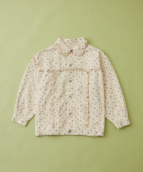 w closet(ダブルクローゼット)の「Am花柄フリルジャケット(ブルゾン・レディース・イエロー/ピンク・FREE)」の19枚目の写真