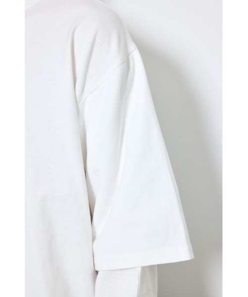 AZUL by moussy(アズールバイマウジー)の「ワッフルレイヤードロンTEE(Tシャツ/カットソー・メンズ・オフホワイト/ブラック/ライトグレー・MEDIUM/LARGE)」の13枚目の写真