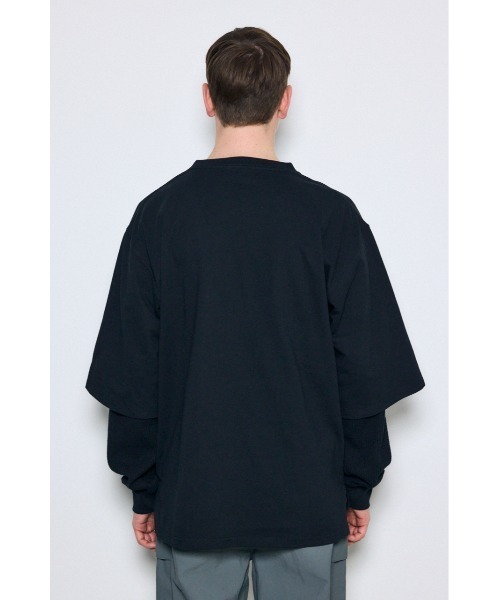 AZUL by moussy(アズールバイマウジー)の「ワッフルレイヤードロンTEE(Tシャツ/カットソー・メンズ・オフホワイト/ブラック/ライトグレー・MEDIUM/LARGE)」の22枚目の写真