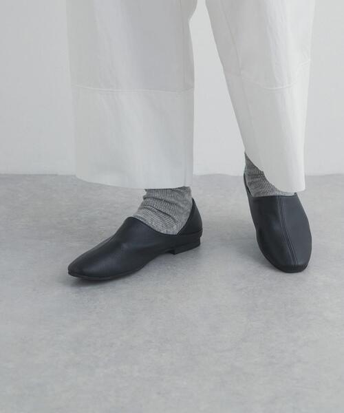 URBAN RESEARCH DOORS（アーバンリサーチドアーズ）の「ライトウェイトソフトバブーシュ（その他シューズ・レディース・ブラック/オフホワイト・38/36/37）」の9枚目の写真