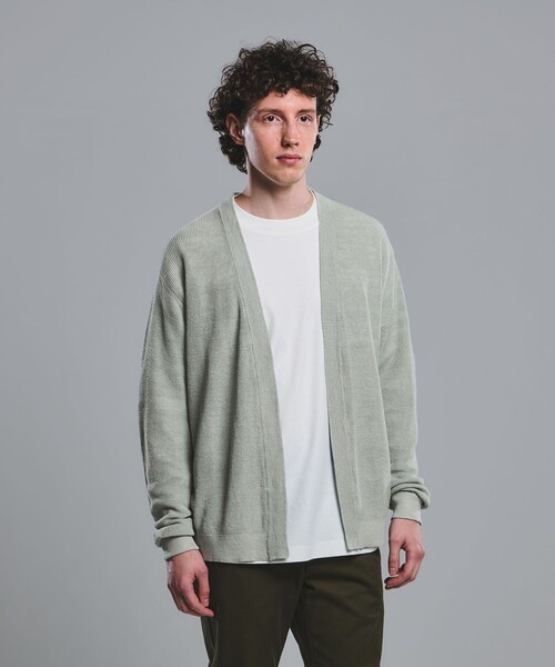 green label relaxing（グリーンレーベルリラクシング）の「リネン アゼ イージーカーディガン（カーディガン/ボレロ・メンズ・ライトブルー/ライトグレー/ブラック/ブラウン・L/M/S/XL）」の20枚目の写真