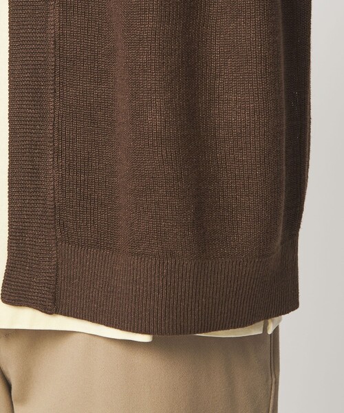 green label relaxing（グリーンレーベルリラクシング）の「リネン アゼ イージーカーディガン（カーディガン/ボレロ・メンズ・ライトブルー/ライトグレー/ブラック/ブラウン・L/M/S/XL）」の12枚目の写真