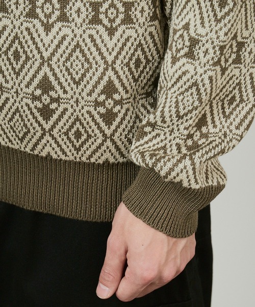 superNova.(スーパーノヴァ)の「superNova. Hexagram knit pullover / SN-106B(ニット/セーター・メンズ・オリーブ・M/S)」の13枚目の写真