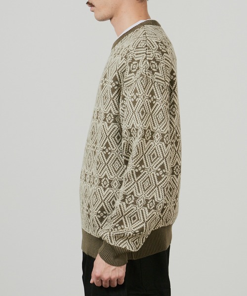 superNova.(スーパーノヴァ)の「superNova. Hexagram knit pullover / SN-106B(ニット/セーター・メンズ・オリーブ・M/S)」の15枚目の写真
