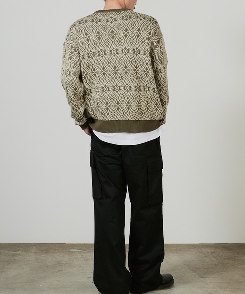 superNova.(スーパーノヴァ)の「superNova. Hexagram knit pullover / SN-106B(ニット/セーター・メンズ・オリーブ・M/S)」の6枚目の写真