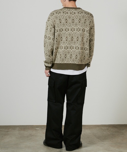 superNova.(スーパーノヴァ)の「superNova. Hexagram knit pullover / SN-106B(ニット/セーター・メンズ・オリーブ・M/S)」の7枚目の写真
