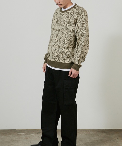 superNova.(スーパーノヴァ)の「superNova. Hexagram knit pullover / SN-106B(ニット/セーター・メンズ・オリーブ・M/S)」の9枚目の写真
