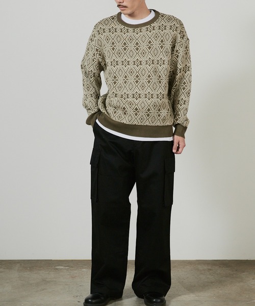 superNova.(スーパーノヴァ)の「superNova. Hexagram knit pullover / SN-106B(ニット/セーター・メンズ・オリーブ・M/S)」の10枚目の写真
