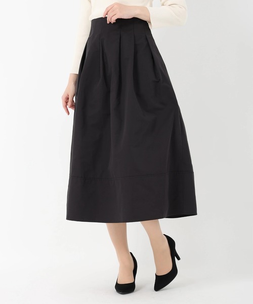 STRAWBERRY-FIELDS(ストロベリーフィールズ)の「T/Cグログラン(スカート・レディース・オフホワイト/ライトカーキ/ブラック・2)」の5枚目の写真