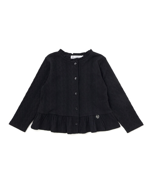 BeBe Petits Pois Vert(ベベプチポワヴェール)の「【店舗限定】ペプラムカーディガン(カーディガン/ボレロ・キッズ・ホワイト/ブラック・120cm/150cm/100cm/130cm/110cm/140cm)」の9枚目の写真