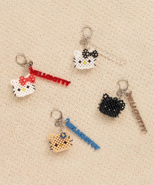 Me%(ミィパーセント)の「【HELLO KITTY】フェイスビーズキーチャーム 641552(キーホルダー・レディース・レッド/ゴールド/ブラック系その他/ブラック・FREE)」の5枚目の写真