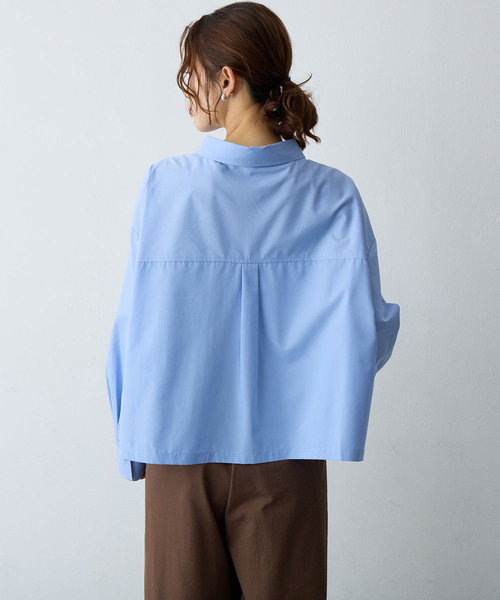 anyfee(エニフィー)の「【anyfee/大きいサイズ】ショート丈シャツ(2026SS)(シャツ/ブラウス・レディース・ネイビー/ブルー・LL/5L/4L/3L)」の20枚目の写真
