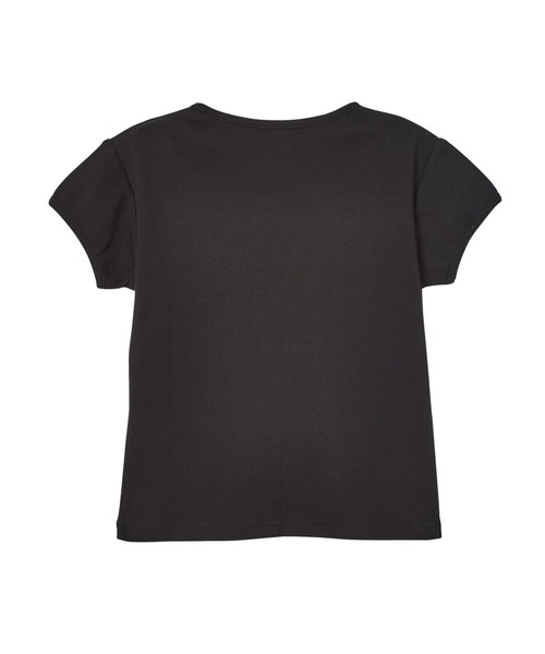 X-girl(エックスガール)の「GRUNGE FONT MIX LOGO S/S BABY TEE(Tシャツ/カットソー・レディース・ブラック/ホワイト/カモフラージュ・S/M)」の9枚目の写真