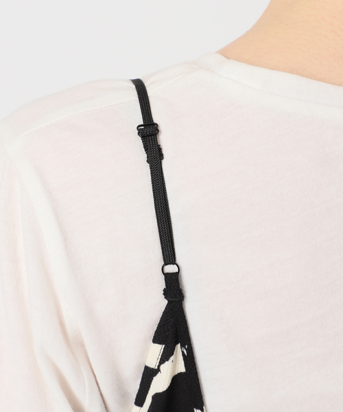 B.C STOCK(ベーセーストック)の「ウォッシャブル / トーナルプリントレイヤーキャミワンピース(ワンピース・レディース・ブラック/ベージュ・FREE)」の20枚目の写真