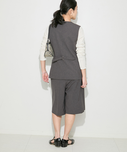 journal standard L'essage(ジャーナルスタンダードレサージュ)の「ウーリーノライトショートパンツ(その他パンツ・レディース・グレー/ネイビー・38/36)」の5枚目の写真