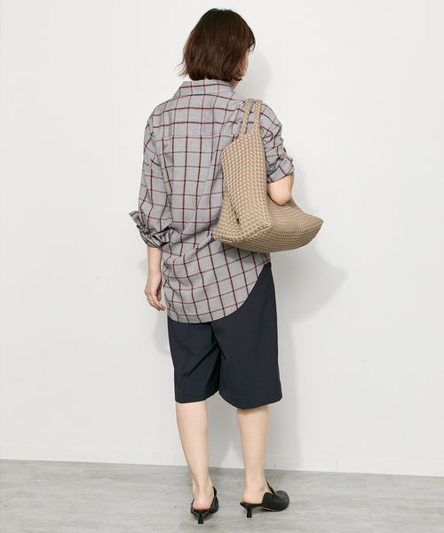 journal standard L'essage(ジャーナルスタンダードレサージュ)の「ウーリーノライトショートパンツ(その他パンツ・レディース・グレー/ネイビー・38/36)」の11枚目の写真