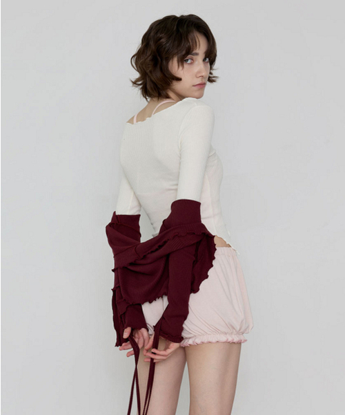 DEVIWEAR(デヴィウェア)の「フリルバルーンショーツ DEVI-B0093-コットンピーチ(その他パンツ・レディース・ピンク・SMALL/MEDIUM)」の1枚目の写真
