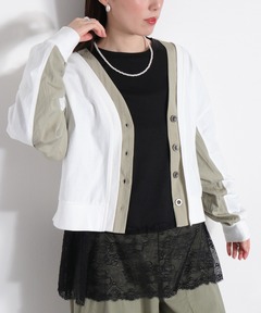 再入荷・サステナブル】コットンギャザーフリル2WAYブラウス（シャツ