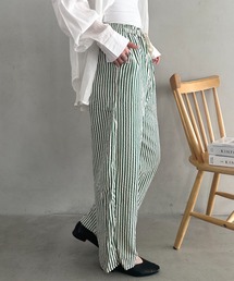 ストライプストレートパンツ 楽々パンツ ルームウェア