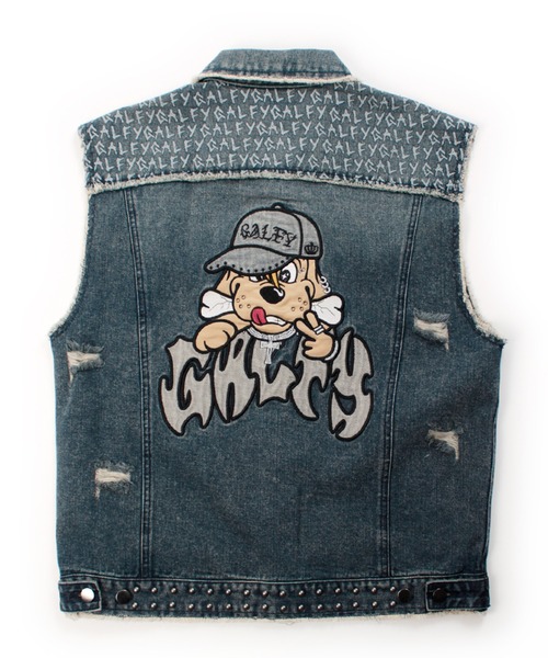 GALFY(ガルフィー)の「【GALFY/ガルフィー】VIBE↑↑クラッシュベスト(ベスト・メンズ・グレー/ブラック/ブルー・XL/M/L)」の9枚目の写真