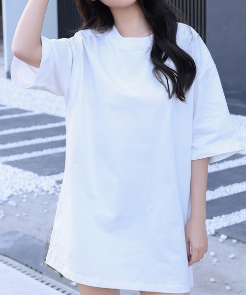Flugge(フラッジー)の「シンプルオーバーTシャツ(Tシャツ/カットソー・レディース・ホワイト/ブラック・FREE)」の7枚目の写真