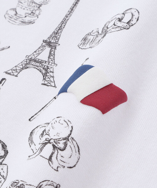 BeBe(ベベ)の「PARISおでかけプリント天竺半袖Tシャツ(Tシャツ/カットソー・キッズ・ネイビー/ホワイト・120cm/110cm/130cm/140cm/150cm)」の12枚目の写真