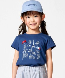 BeBe（ベベ）の「PARISおでかけプリント天竺半袖Tシャツ（Tシャツ/カットソー）」