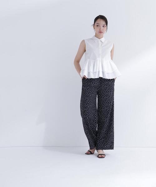 NATURAL BEAUTY BASIC(ナチュラルビューティーベーシック)の「ティアードペプラムシャツ(シャツ/ブラウス・レディース・ブラック/ブルー/オフホワイト/ピンク・MEDIUM/SMALL)」の17枚目の写真