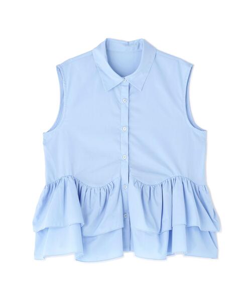 NATURAL BEAUTY BASIC(ナチュラルビューティーベーシック)の「ティアードペプラムシャツ(シャツ/ブラウス・レディース・ブラック/ブルー/オフホワイト/ピンク・MEDIUM/SMALL)」の11枚目の写真