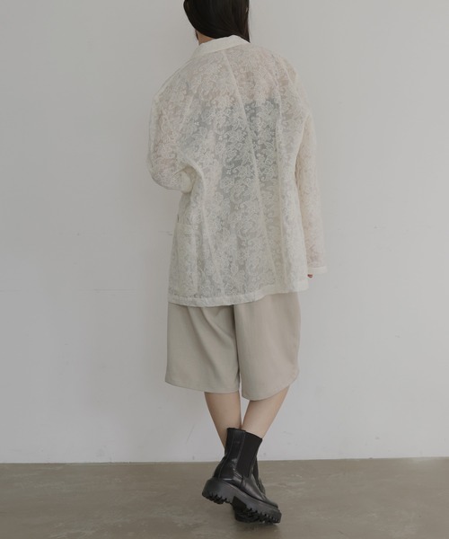 hellam（へラム）の「刺繍シアージャケット（その他アウター・レディース・ブラック/アイボリー・FREE）」の18枚目の写真