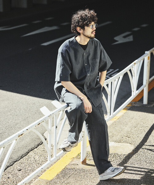 セール】LINEN COTTON EASY SLACKS/リネンコットン イージースラックス