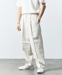 FREAK'S STORE(�t���[�N�X�X�g�A)��LINEN COTTON EASY SLACKS/���l���R�b�g�� �C�[�W�[�X���b�N�X�y�Z�b�g�A�b�v�Ή��z(�X���b�N�X)
