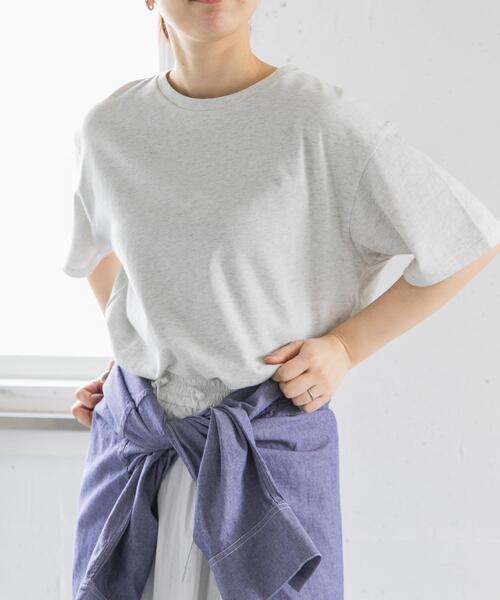 FORK&SPOON（フォークアンドスプーン）の「FORK&SPOON　ソリッドショートスリーブTシャツ（Tシャツ/カットソー・レディース・ブラック/グレー系その他/オフホワイト/グリーン系その他・1）」の4枚目の写真