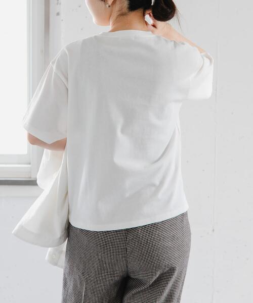 FORK&SPOON（フォークアンドスプーン）の「FORK&SPOON　ソリッドショートスリーブTシャツ（Tシャツ/カットソー・レディース・ブラック/グレー系その他/オフホワイト/グリーン系その他・1）」の7枚目の写真