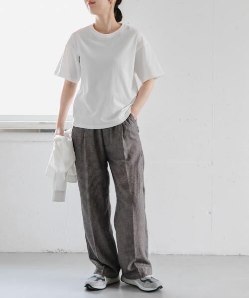 FORK&SPOON（フォークアンドスプーン）の「FORK&SPOON　ソリッドショートスリーブTシャツ（Tシャツ/カットソー・レディース・ブラック/グレー系その他/オフホワイト/グリーン系その他・1）」の9枚目の写真