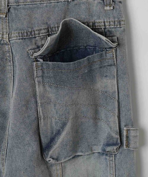 LAND MUSEUM(ランドミュージアム)の「LAND MUSEUM/ストラップカーゴデニム(デニムパンツ・メンズ・ブラック/ブルー・LARGE/MEDIUM)」の14枚目の写真