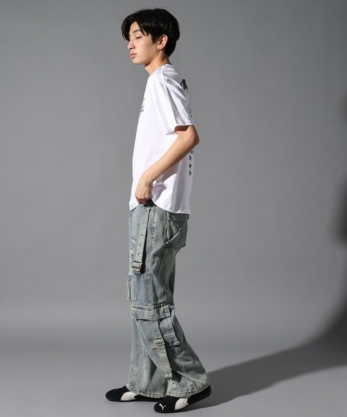 LAND MUSEUM(ランドミュージアム)の「LAND MUSEUM/ストラップカーゴデニム(デニムパンツ・メンズ・ブラック/ブルー・LARGE/MEDIUM)」の19枚目の写真