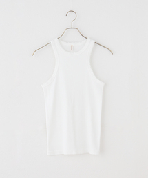 【babaco/ババコ】Cotton/Silk Ribbed Tank Top w/Emb / BA01-CR83
