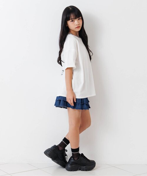 algy(アルジー)の「柄使いBIGT(Tシャツ/カットソー・キッズ・ブラック/オフホワイト・160/150/140/130)」の6枚目の写真