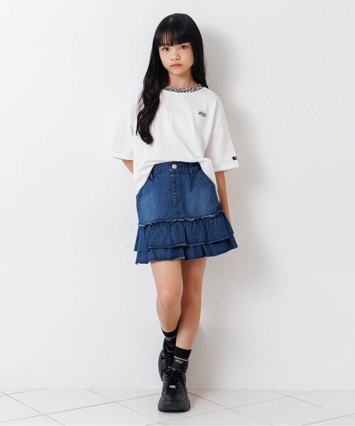 algy(アルジー)の「柄使いBIGT(Tシャツ/カットソー・キッズ・ブラック/オフホワイト・160/150/140/130)」の8枚目の写真
