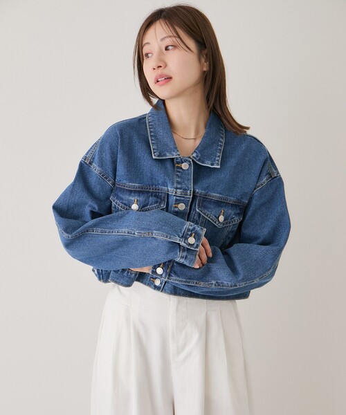 Jayro(ジャイロ)の「ショートデニムジャケット(デニムジャケット・レディース・ブラック系その他/ブルー/サックスブルー・M)」の14枚目の写真
