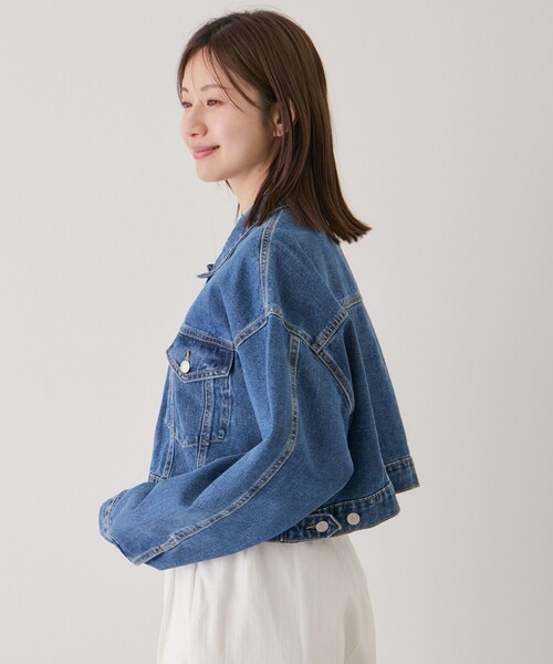 Jayro(ジャイロ)の「ショートデニムジャケット(デニムジャケット・レディース・ブラック系その他/ブルー/サックスブルー・M)」の12枚目の写真