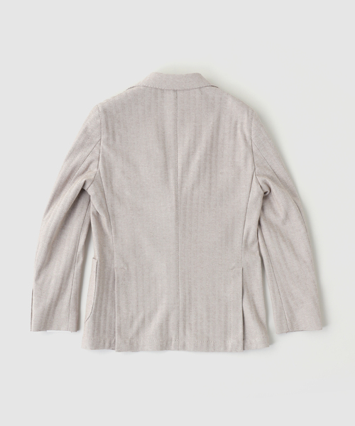 EDIFICE（エディフィス）の「BRERAS (ブレラス) 別注 ジャージー へリンボン ジャケット（テーラードジャケット・メンズ・ベージュ・44/46/48/50）」の4枚目の写真