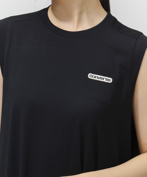 CONVERSE（コンバース）の「コンバース  CV LOGO ONEPIECE L ワンピース（ワンピース・レディース・ブルー/チャコールグレー/ブラック・M/L）」の7枚目の写真