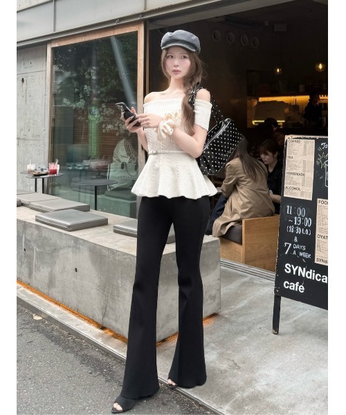 Darich オフショルぺプラムニットトップス オフショルぺプラムニットトップス（ニット/セーター）｜Darich