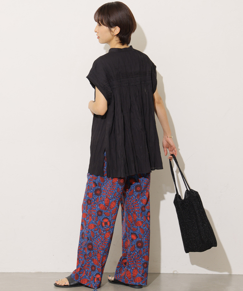 JOURNAL STANDARD relume(ジャーナルスタンダード レリューム)の「コットンボイルクリンクルピンタックフレンチ(シャツ/ブラウス・レディース・ブラック/ホワイト/ライトブルー/ブラウン・FREE)」の13枚目の写真