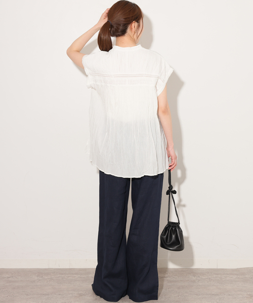 JOURNAL STANDARD relume(ジャーナルスタンダード レリューム)の「コットンボイルクリンクルピンタックフレンチ(シャツ/ブラウス・レディース・ブラック/ホワイト/ライトブルー/ブラウン・FREE)」の20枚目の写真