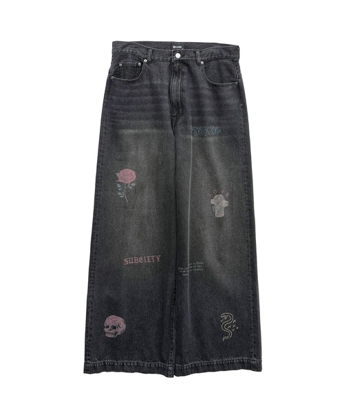 Subciety（サブサエティ）の「Memorial denim pants（デニムパンツ・メンズ・ブラック/ホワイト・X-LARGE/LARGE/MEDIUM/SMALL/X-SMALL）」の13枚目の写真